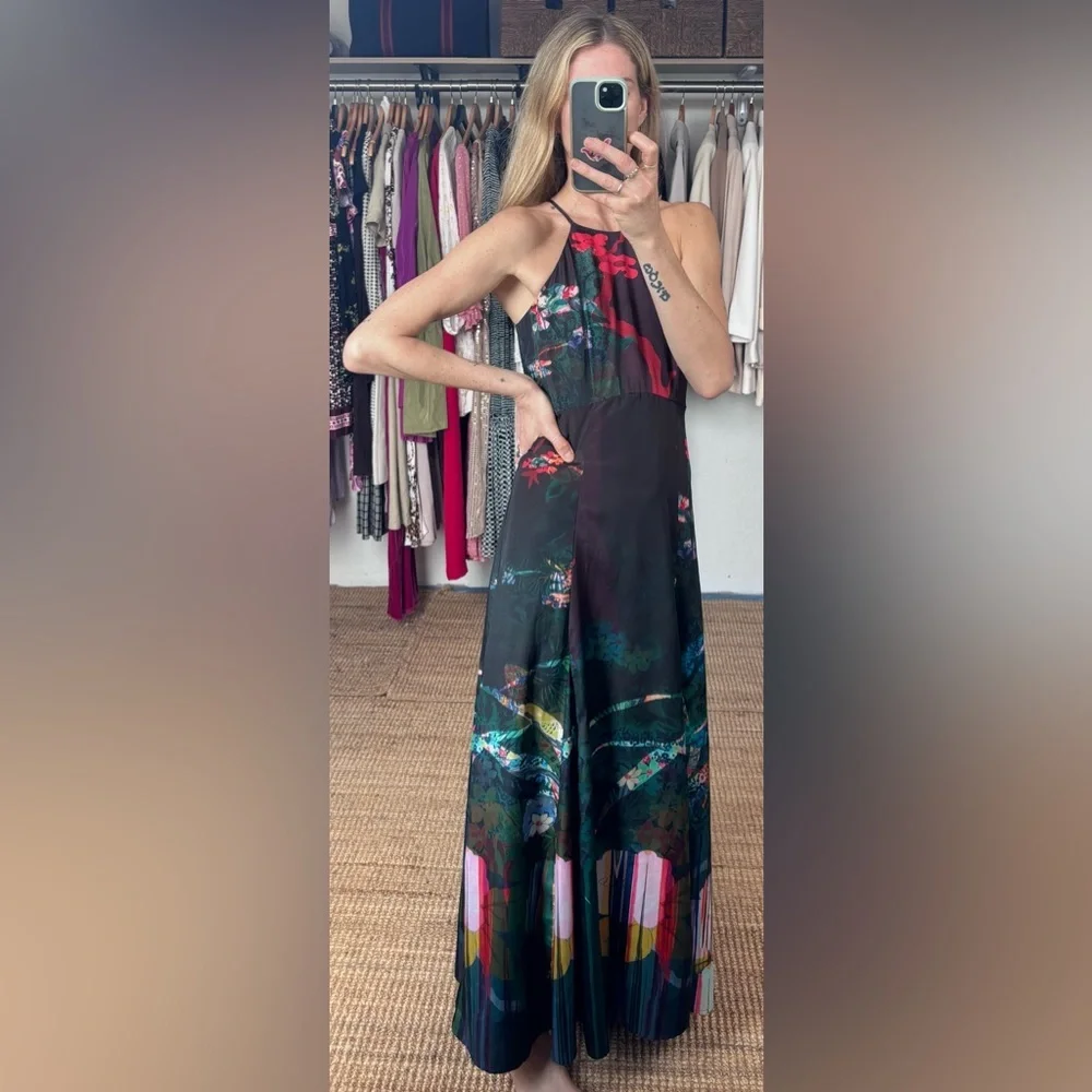 Anthropologie Moulinette Soeurs Cadence Sleeveless Halter Floral Maxi Dress - Picture 3 of 15